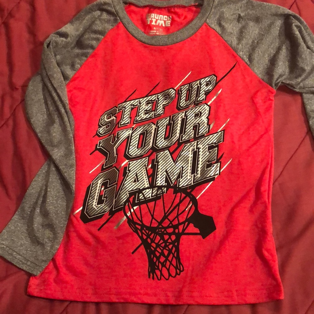 Boys Long Sleeve LogoTee Shirt.  6/7 (S).  NWOT
